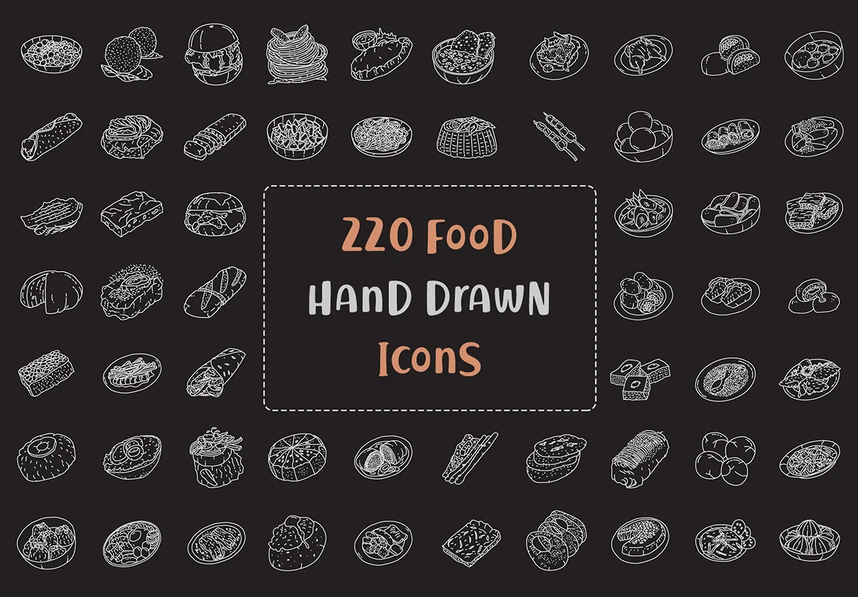 Food Illustration - Hand Drawn Icons