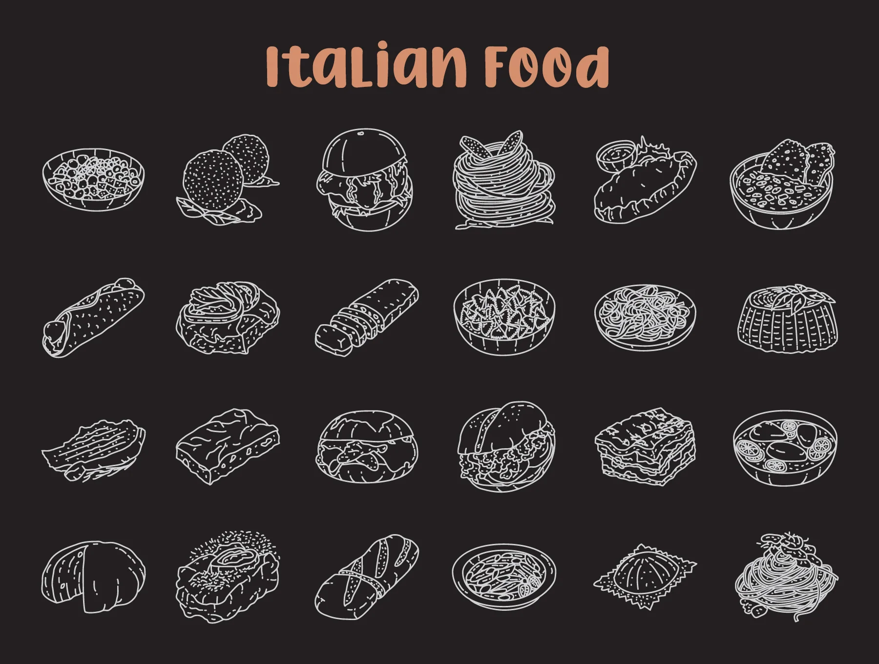 Food Illustration - Hand Drawn Icons 3