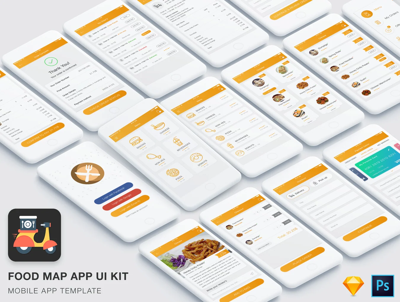 Food Mad App UI Kit