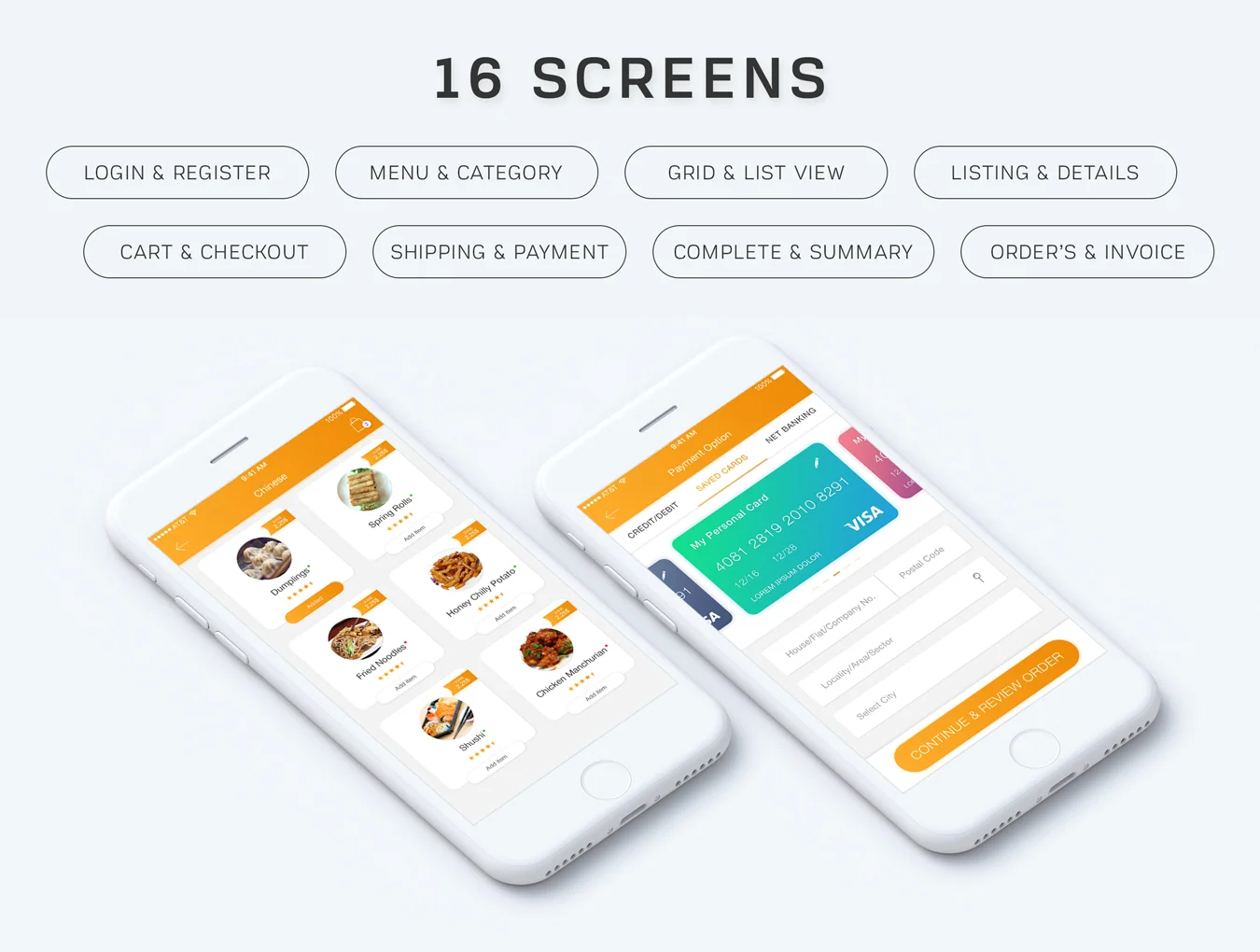 Food Mad App UI Kit 2