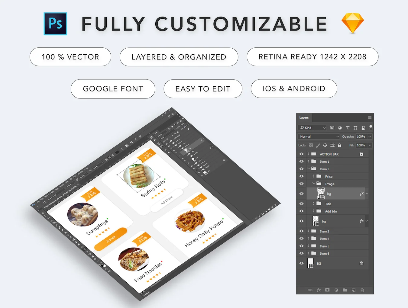 Food Mad App UI Kit 3