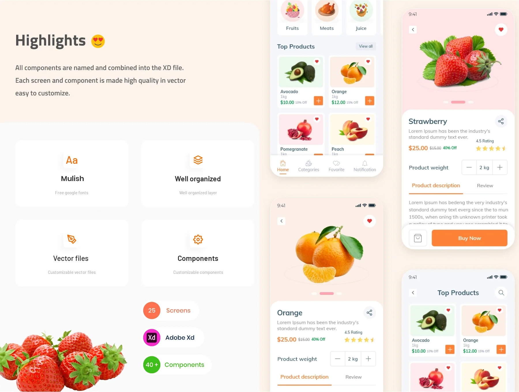 Food Order - Grocery Application UI kit 5