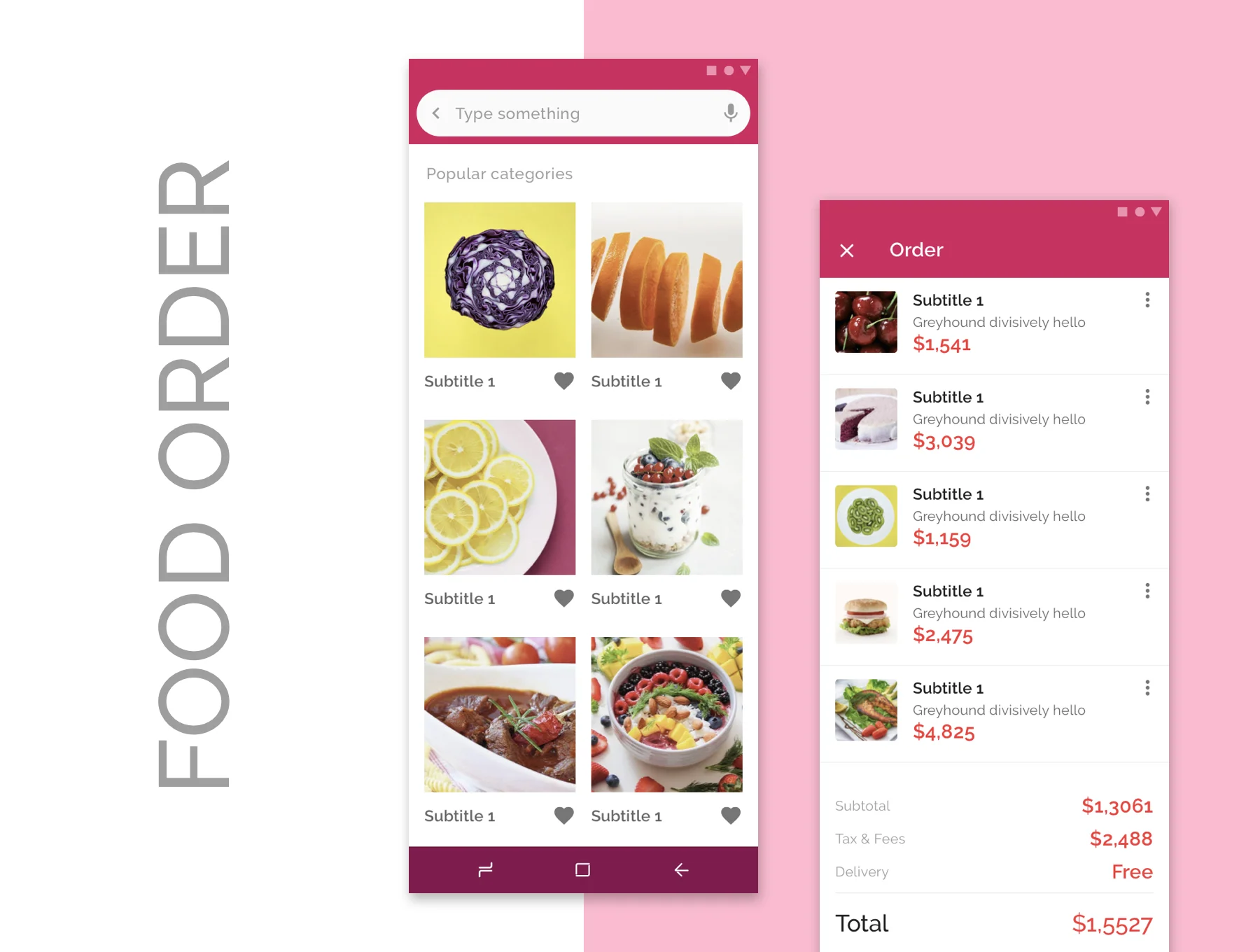 Food Order UI Kits