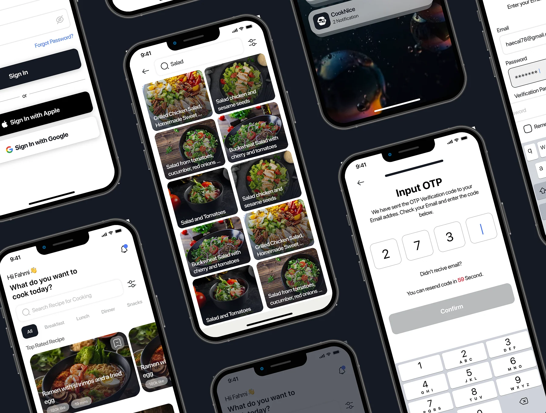 Food Recipe - CookNice Mobile App iOS UI Kit 3