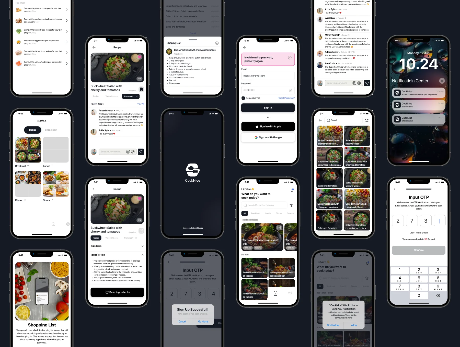Food Recipe - CookNice Mobile App iOS UI Kit 6