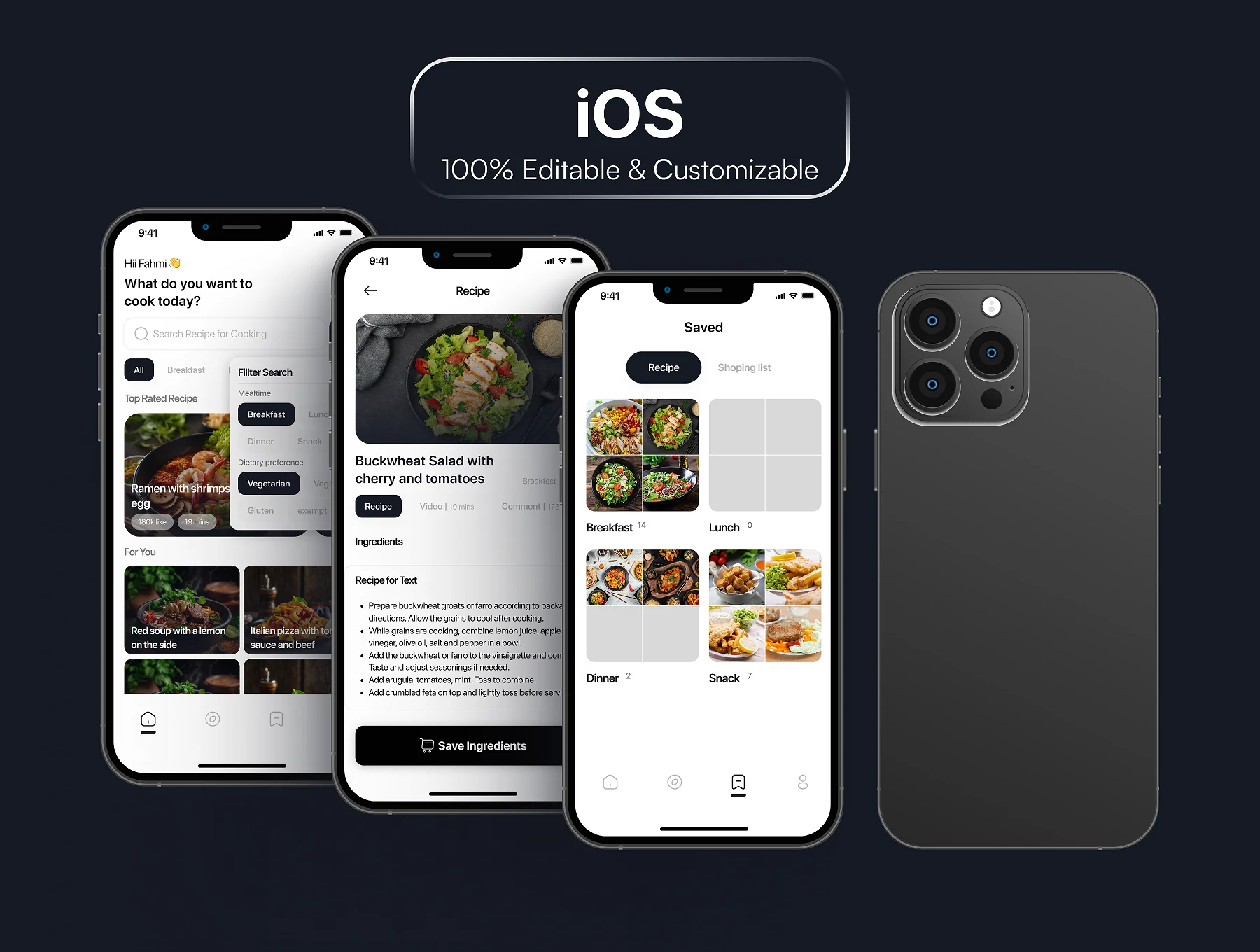 Food Recipe - CookNice Mobile App iOS UI Kit 7