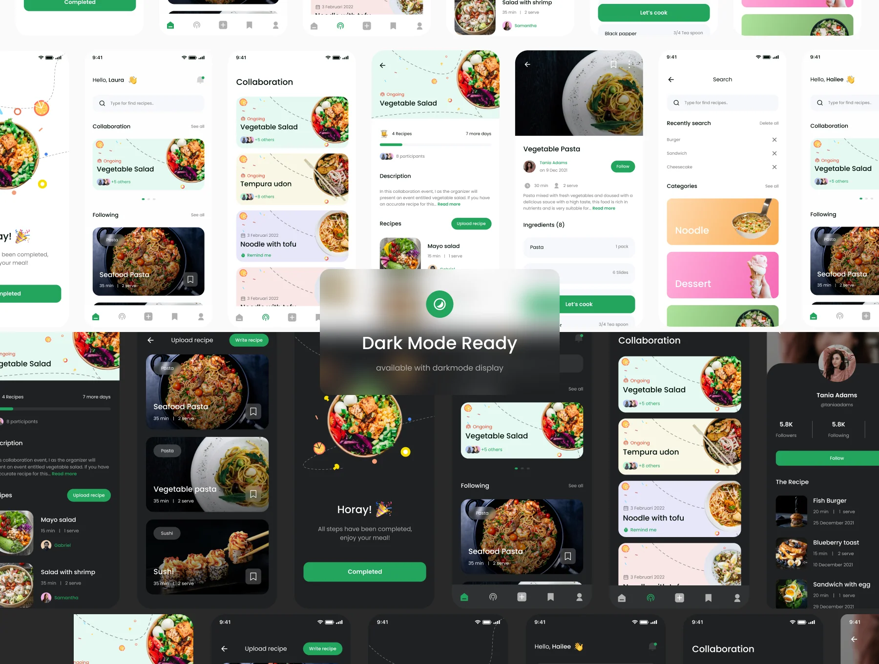 Food Recipe UI KIT 3
