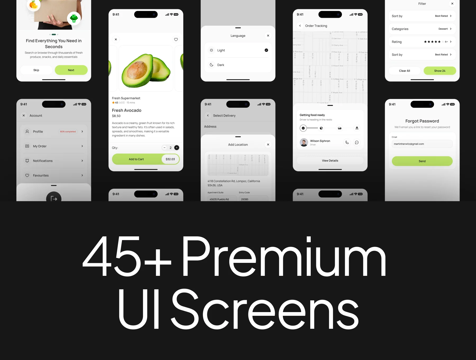 Food Shopping App UI Kit 8