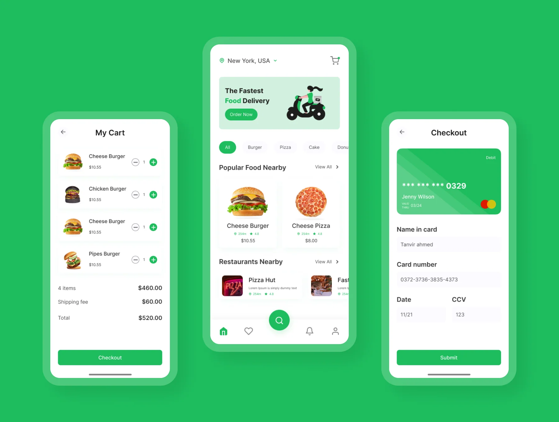 Food delivery app UI 2
