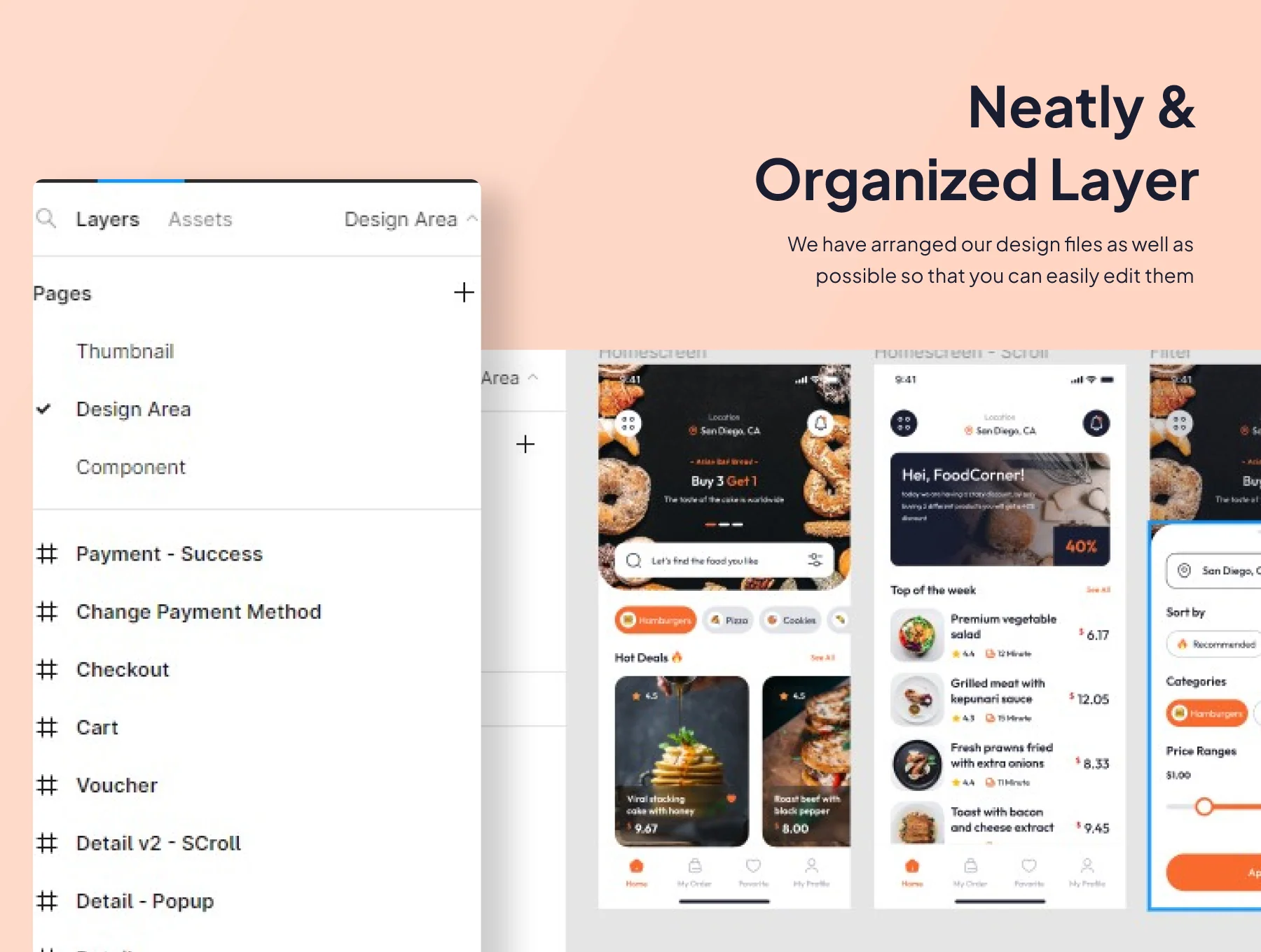 FoodCort - Food Delivery App Ui Kits 4