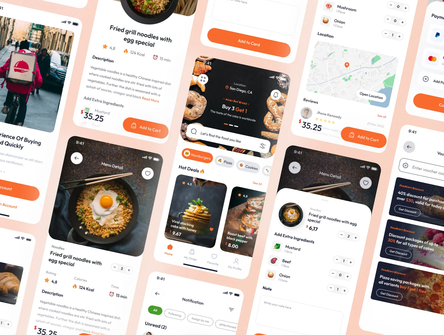 FoodCort - Food Delivery App Ui Kits 5