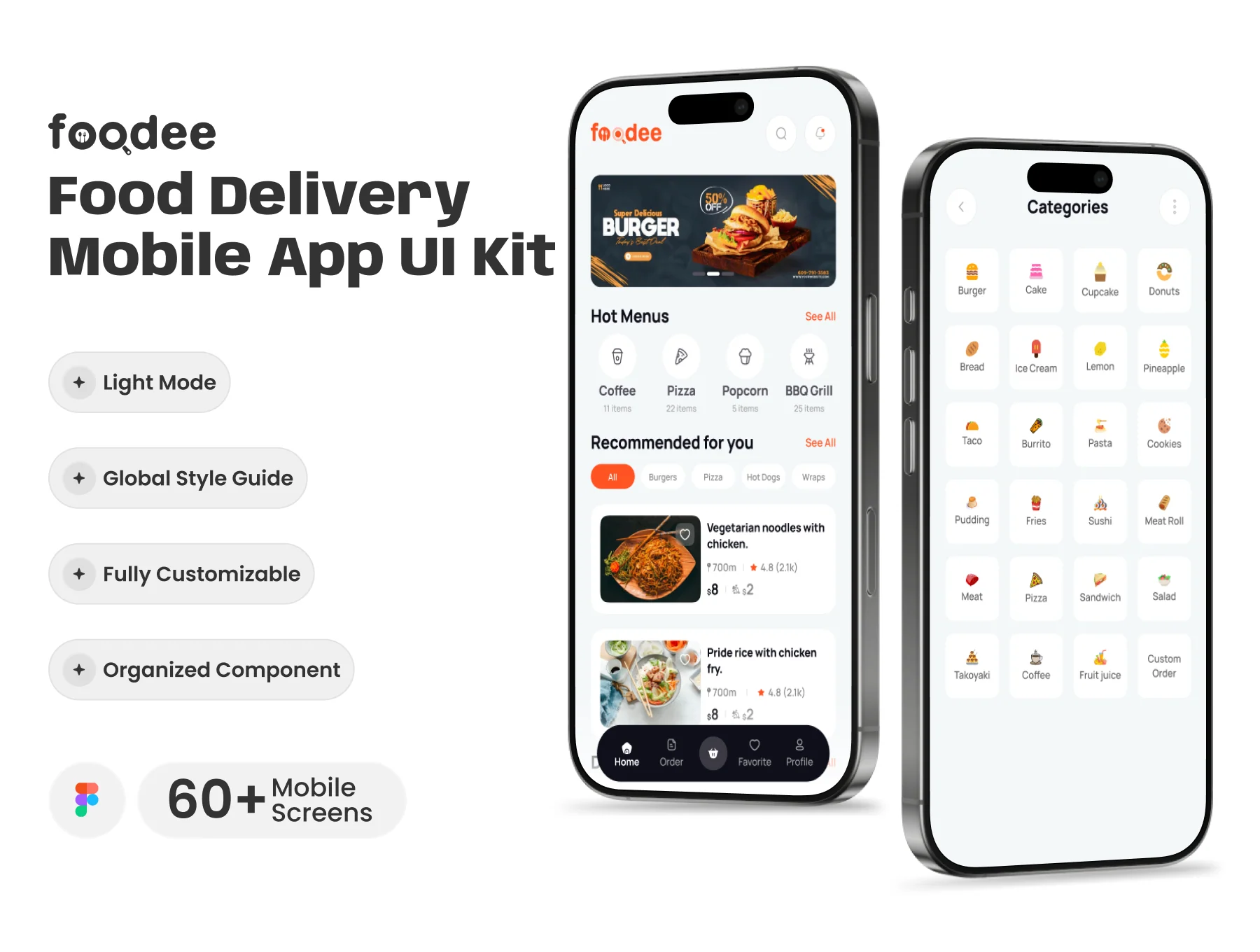 Foodee–Food Delivery Mobile App UI Kit
