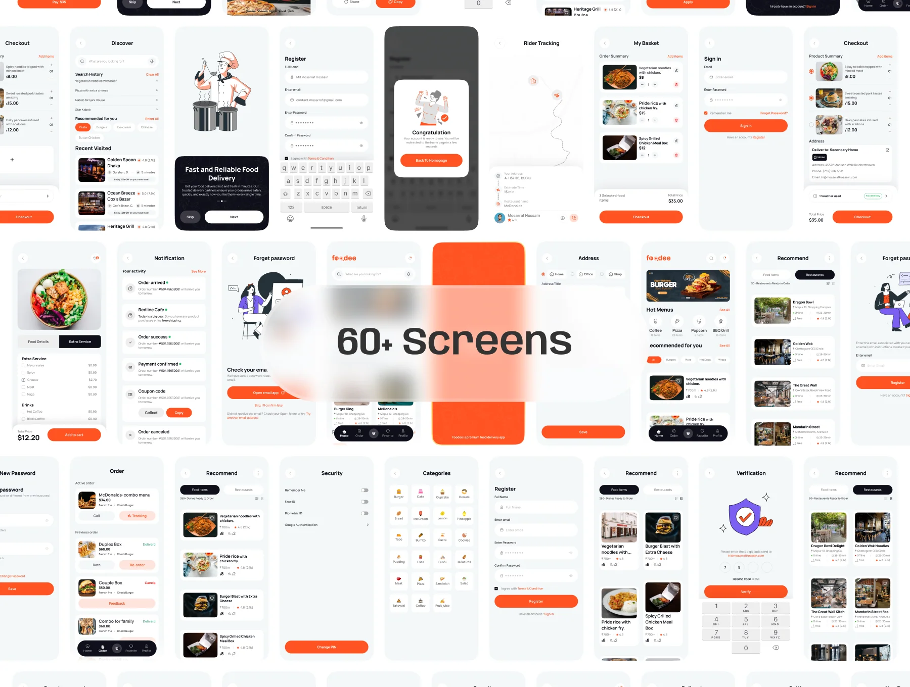 Foodee–Food Delivery Mobile App UI Kit 2