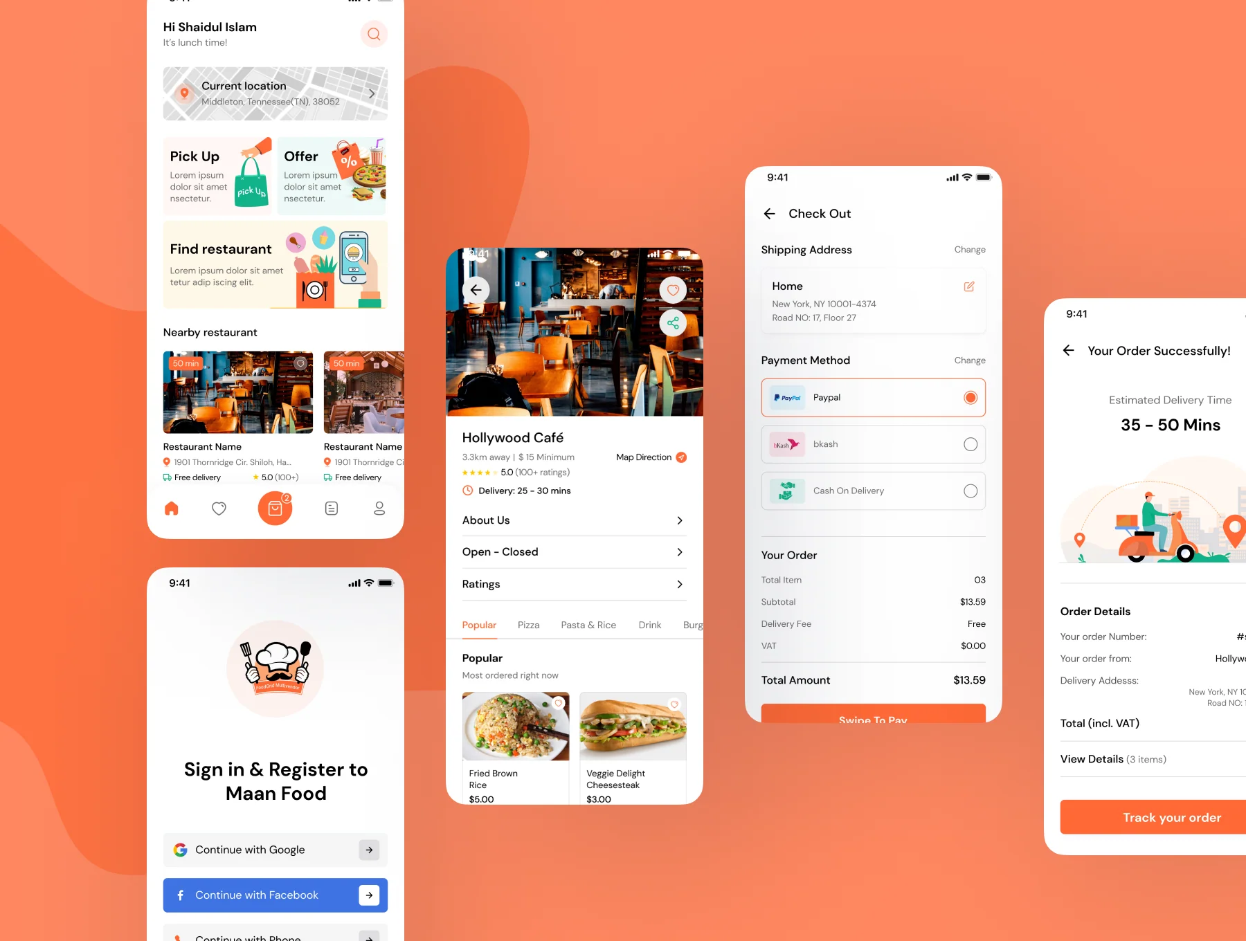 FoodGrid - Multivendor Food  Mobile App UI Kit ( Android & iOS) 3