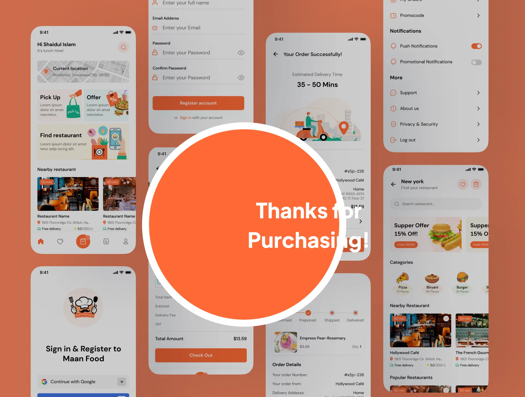 FoodGrid - Multivendor Food  Mobile App UI Kit ( Android & iOS) 6