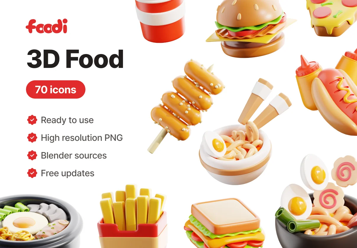 Foodi - 3D Food Icons