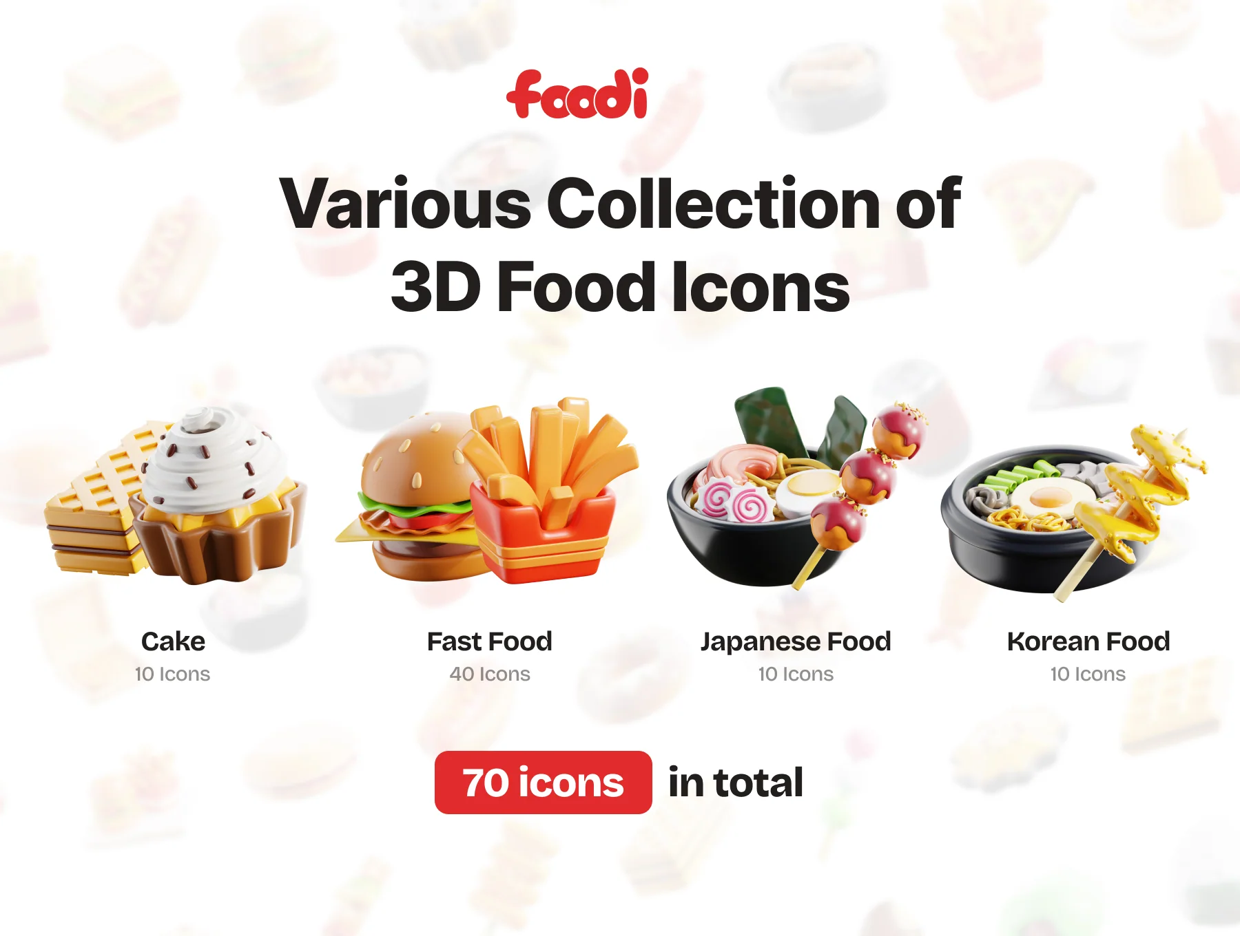 Foodi - 3D Food Icons 2