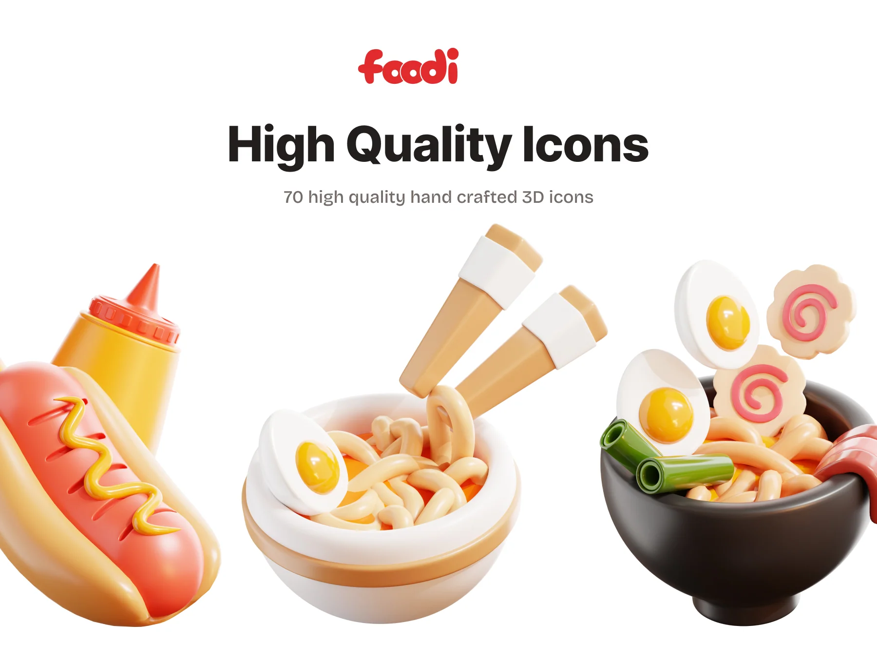 Foodi - 3D Food Icons 3