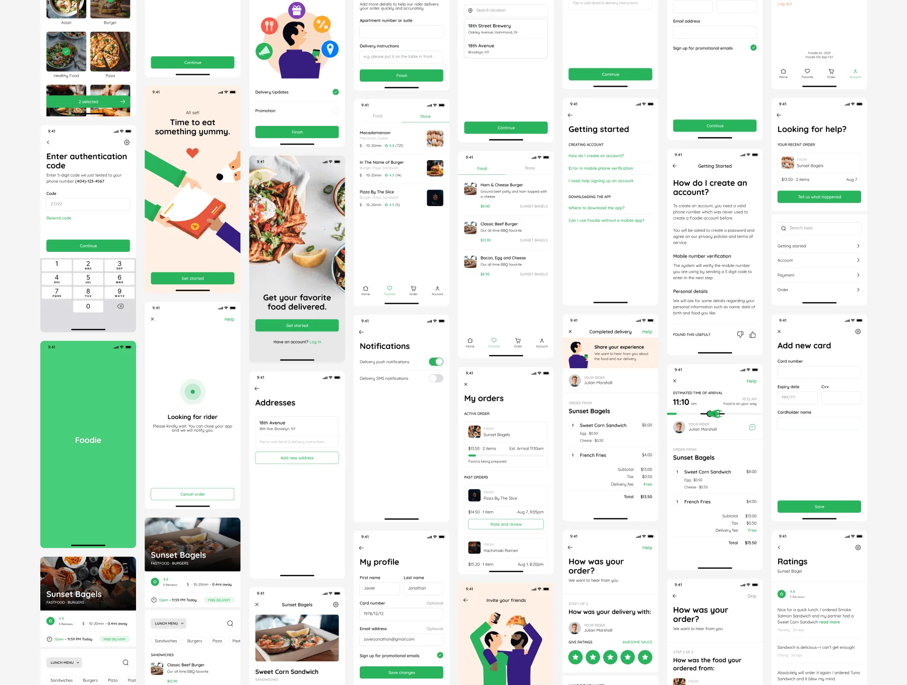 Foodie – Food / Restaurant Delivery Mobile App UI Kit for Figma 2