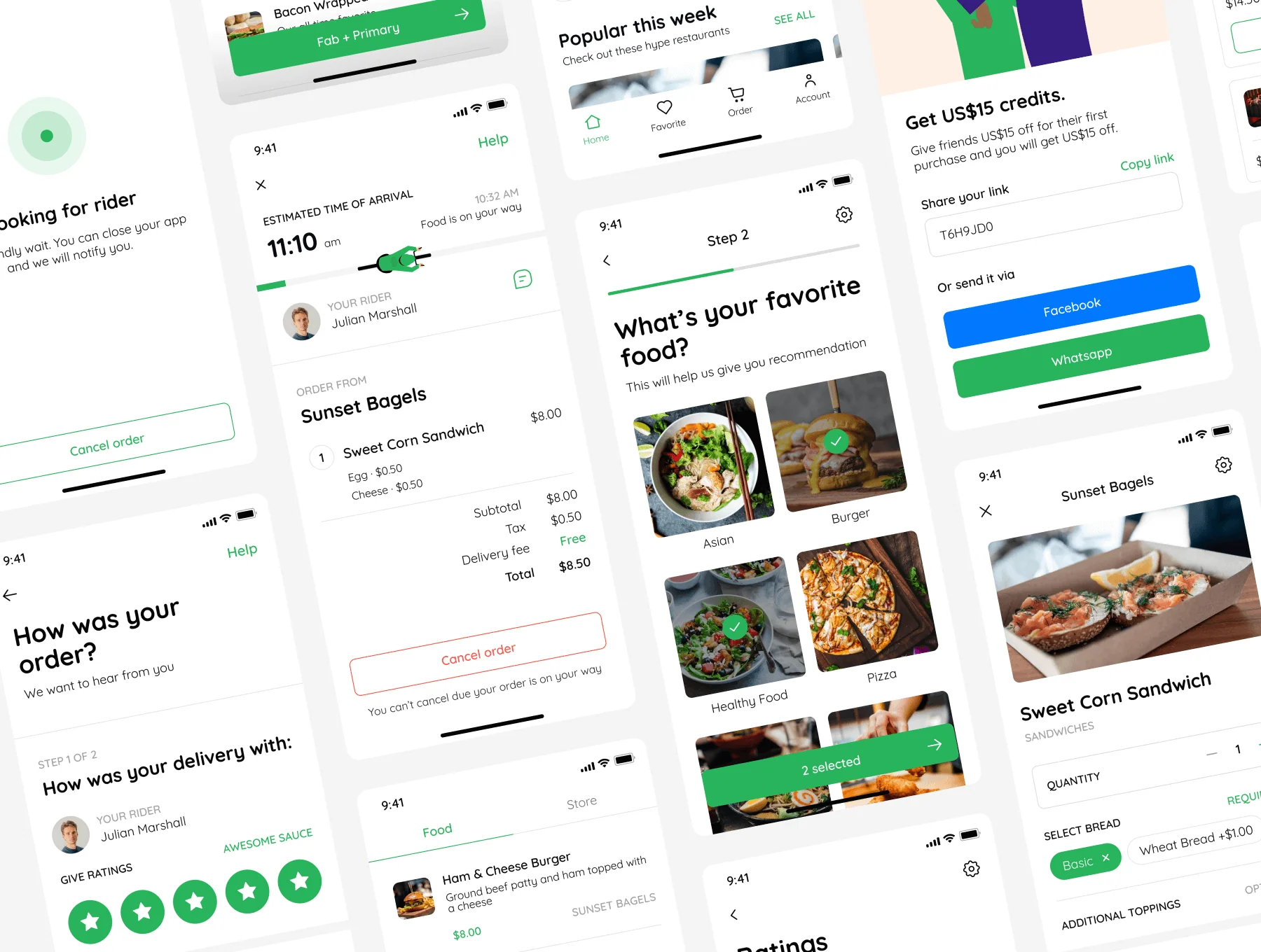 Foodie – Food / Restaurant Delivery Mobile App UI Kit for Figma 3