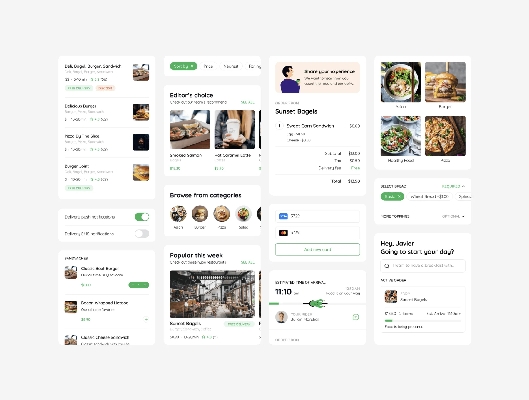 Foodie – Food / Restaurant Delivery Mobile App UI Kit for Figma 4