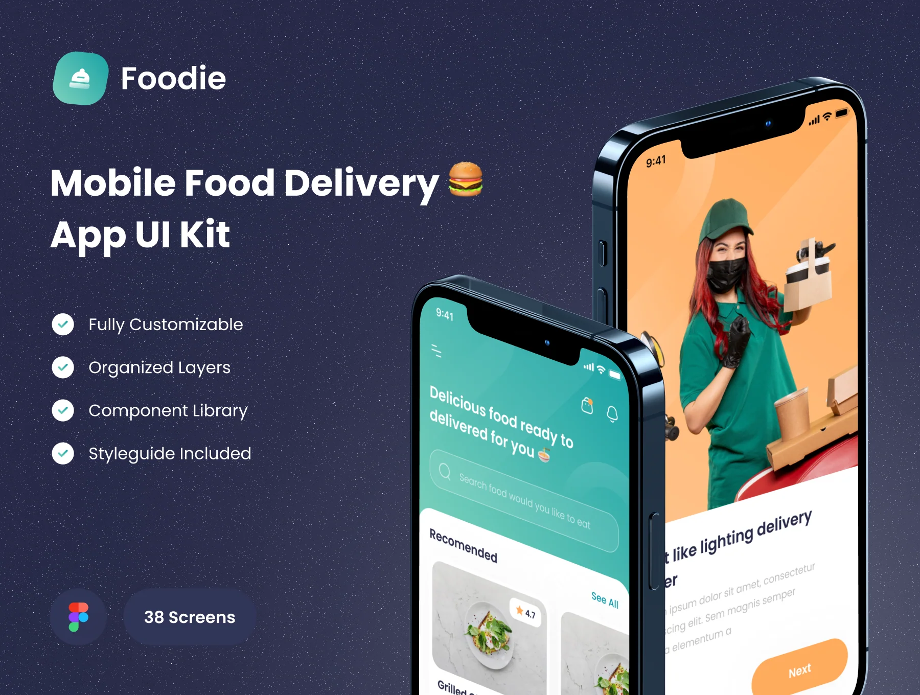 Foodie - Food Delivery App UI KIT