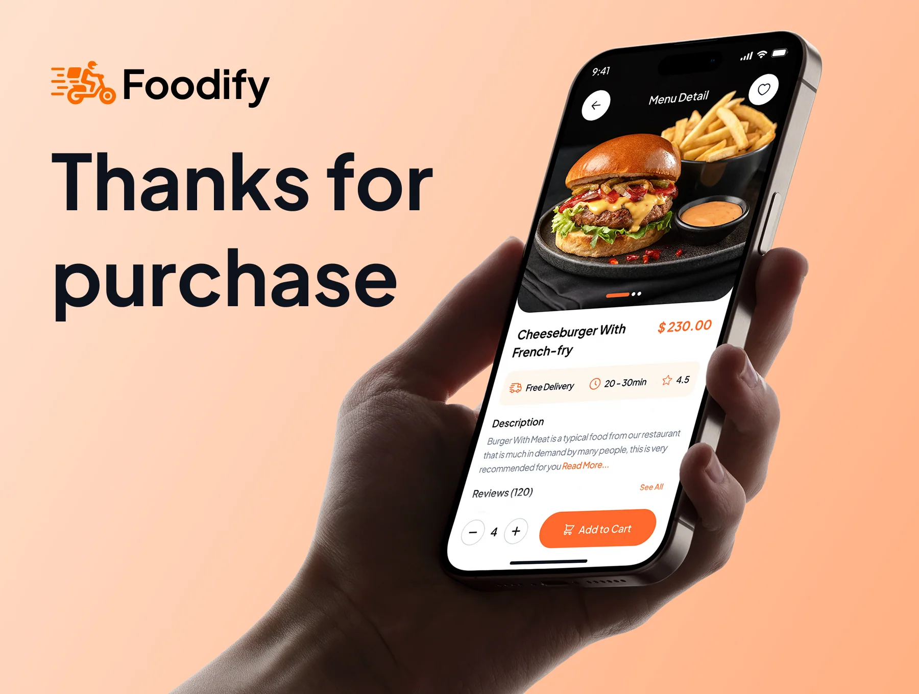 Foodify Food Delivery Mobile App UI Kit 6