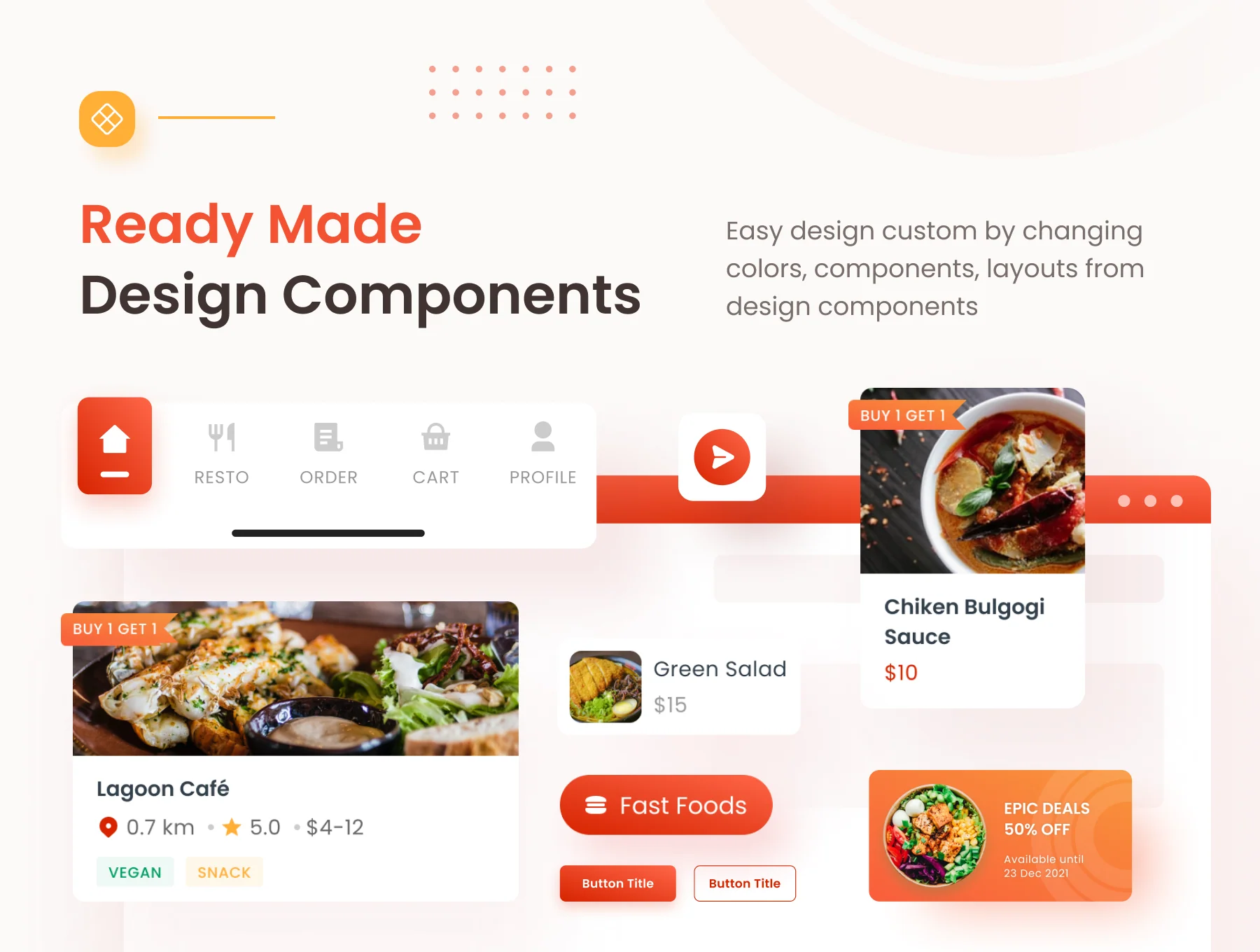 Foodizo - Food Delivery UI Kit Templates 3
