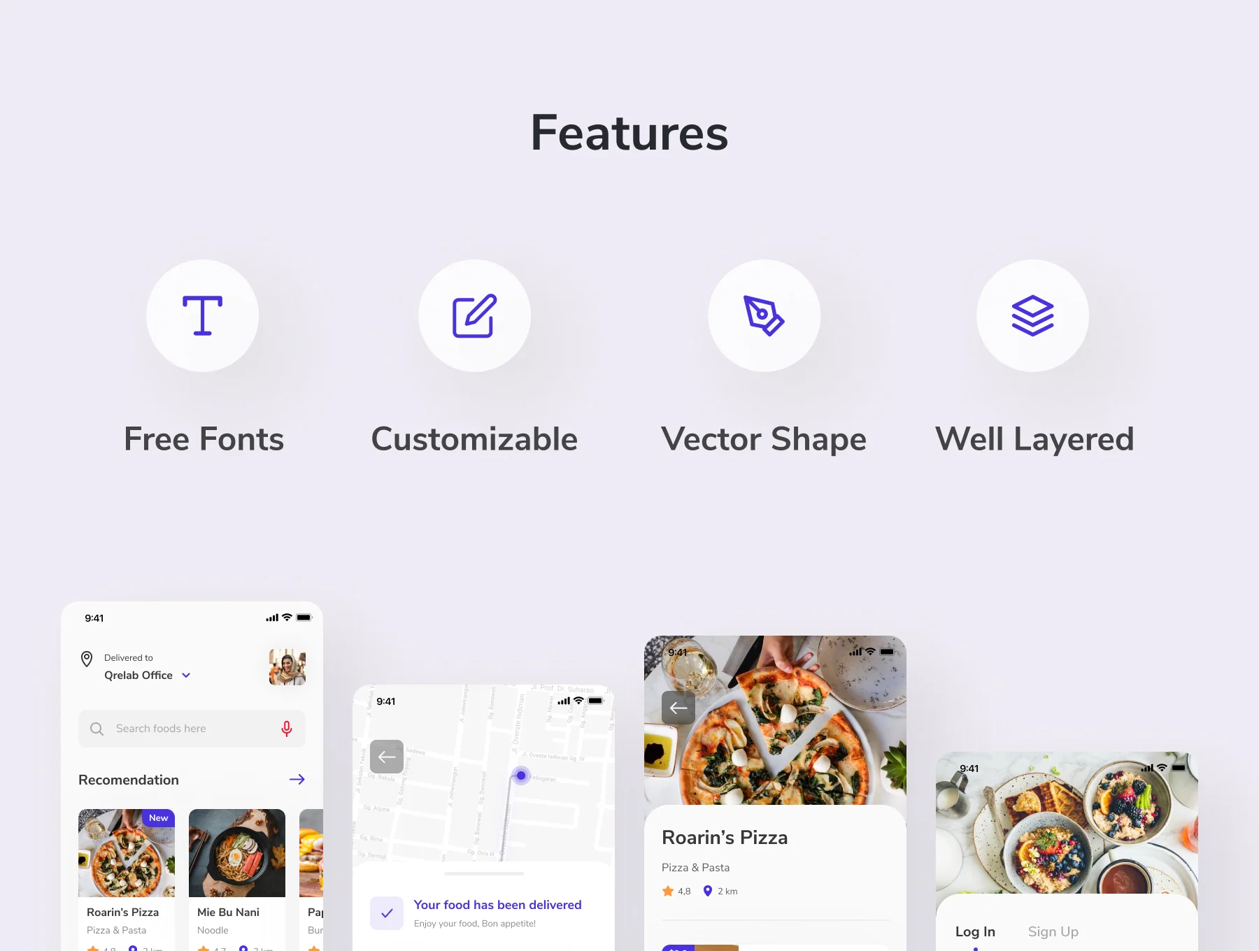 Foodizy - Food Delivery App UI Kit 4