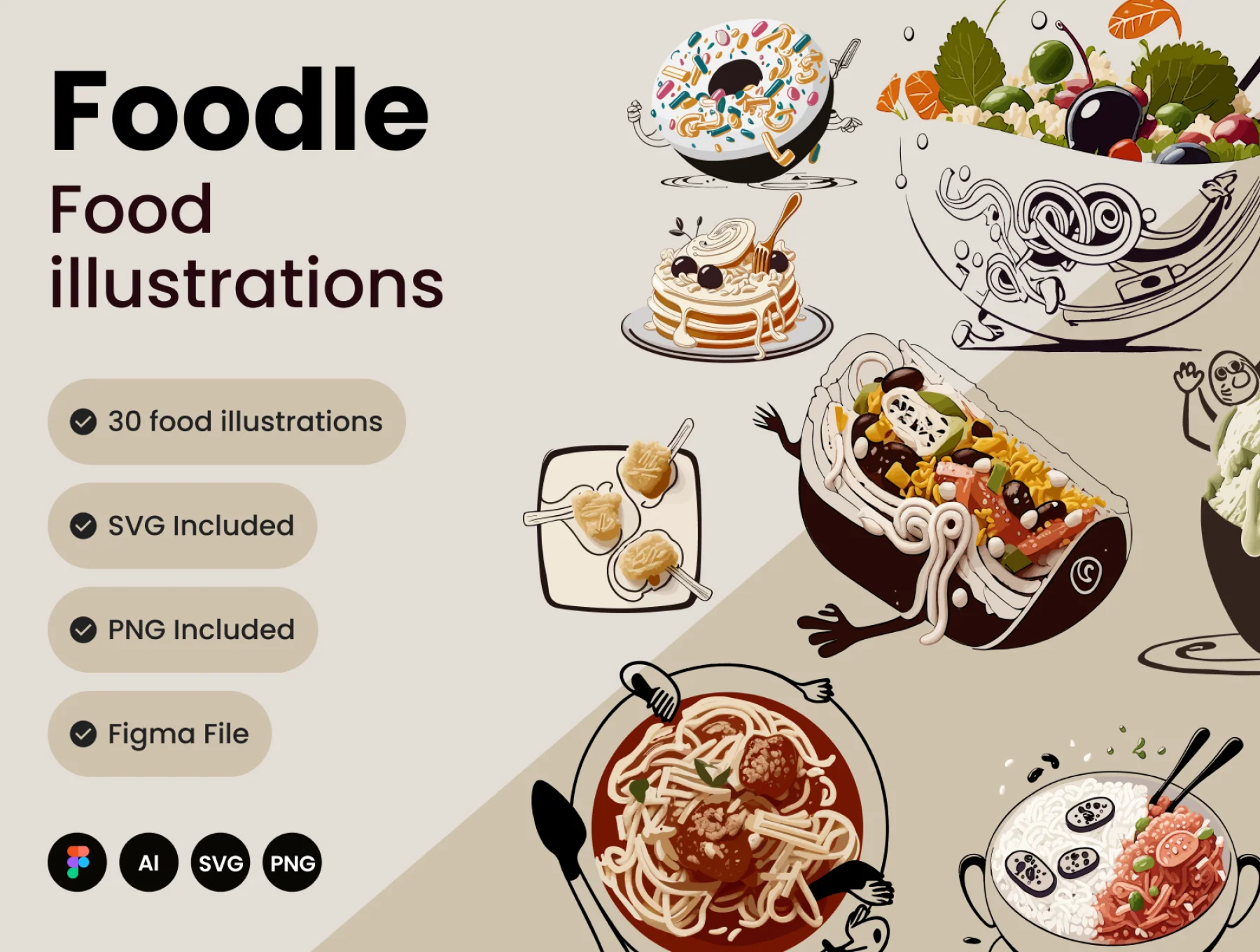 Foodle Illustrations