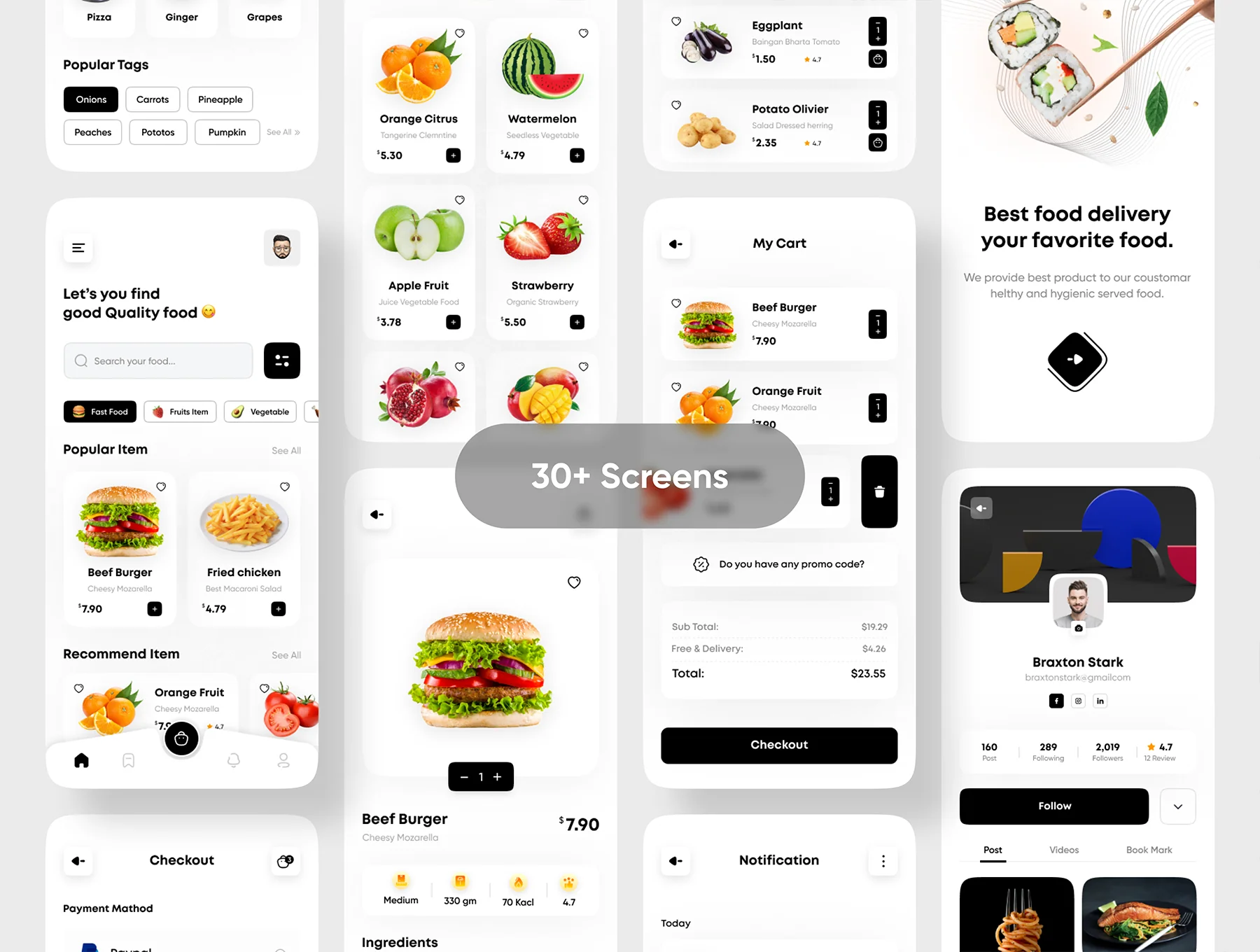 Foodlee - Food Mobile App UI Kit 2