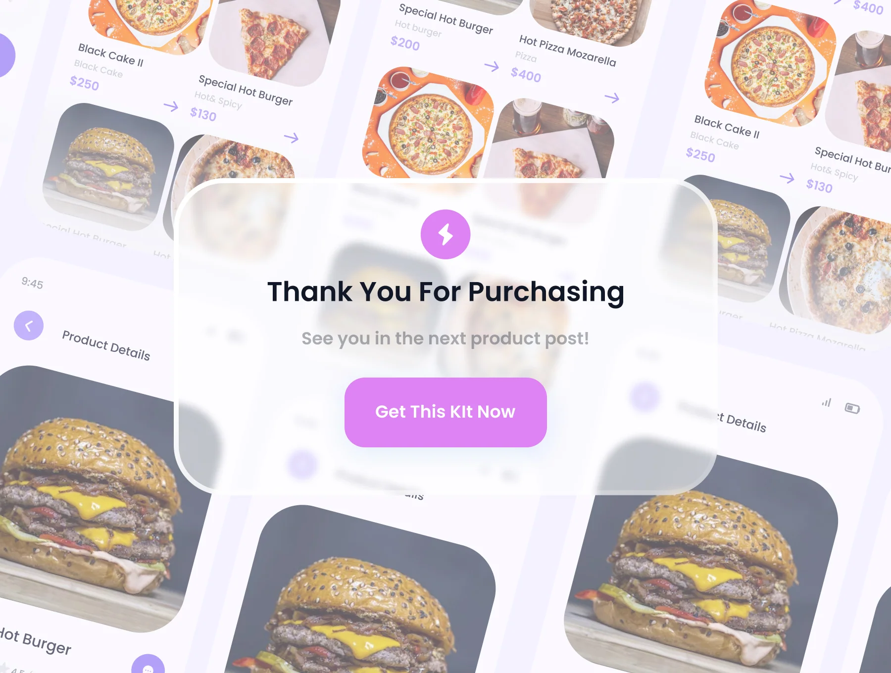 foodliy Food Mobile Apps UI KIT 6