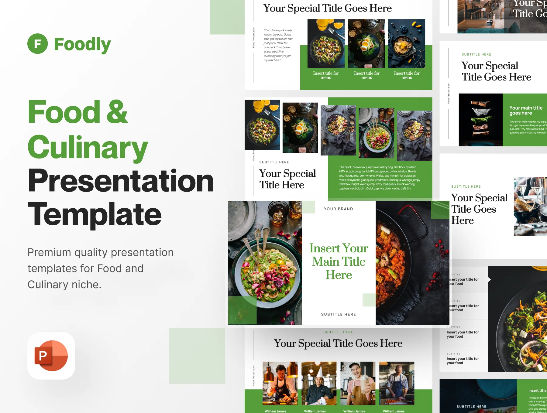 Foodly - Food PowerPoint Presentation Template