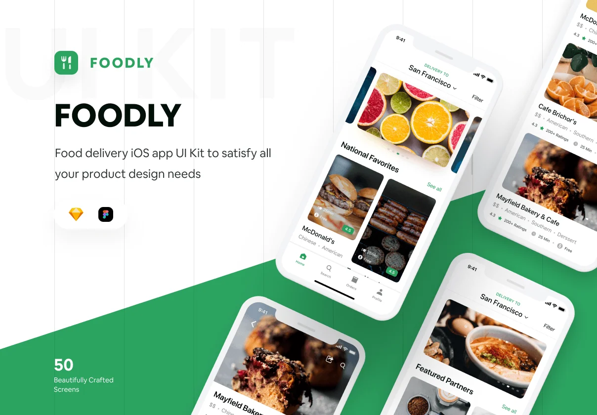 Foodly iOS UI Kit