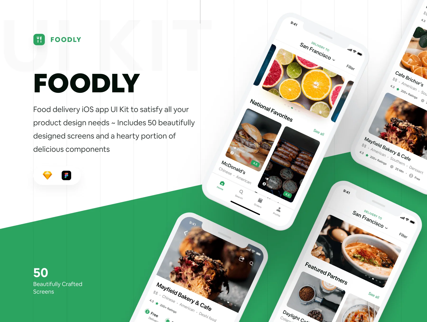 Foodly iOS UI Kit