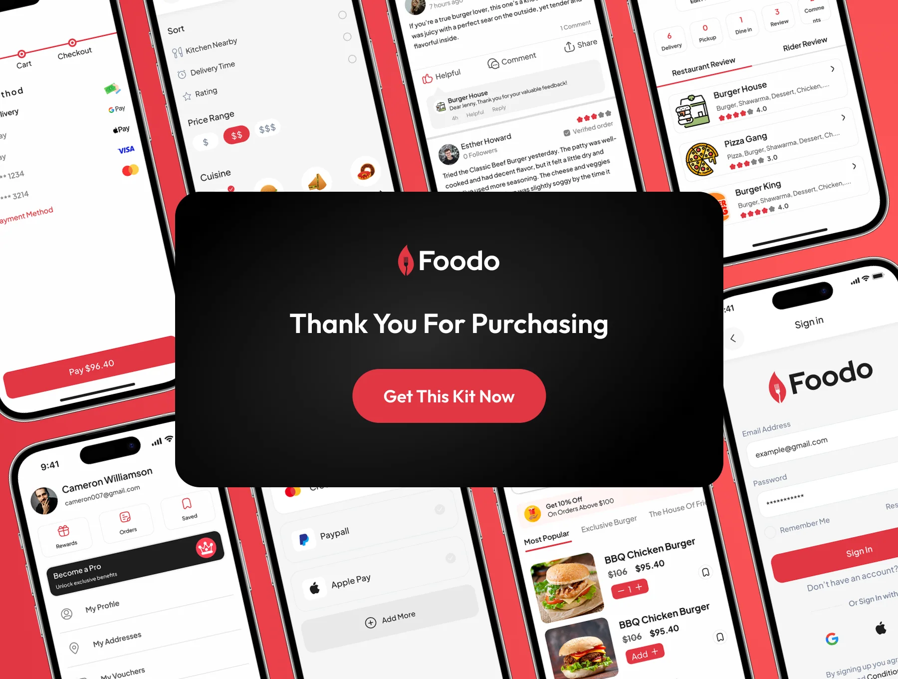 Foodo - Food Delivery App UI Kit 6