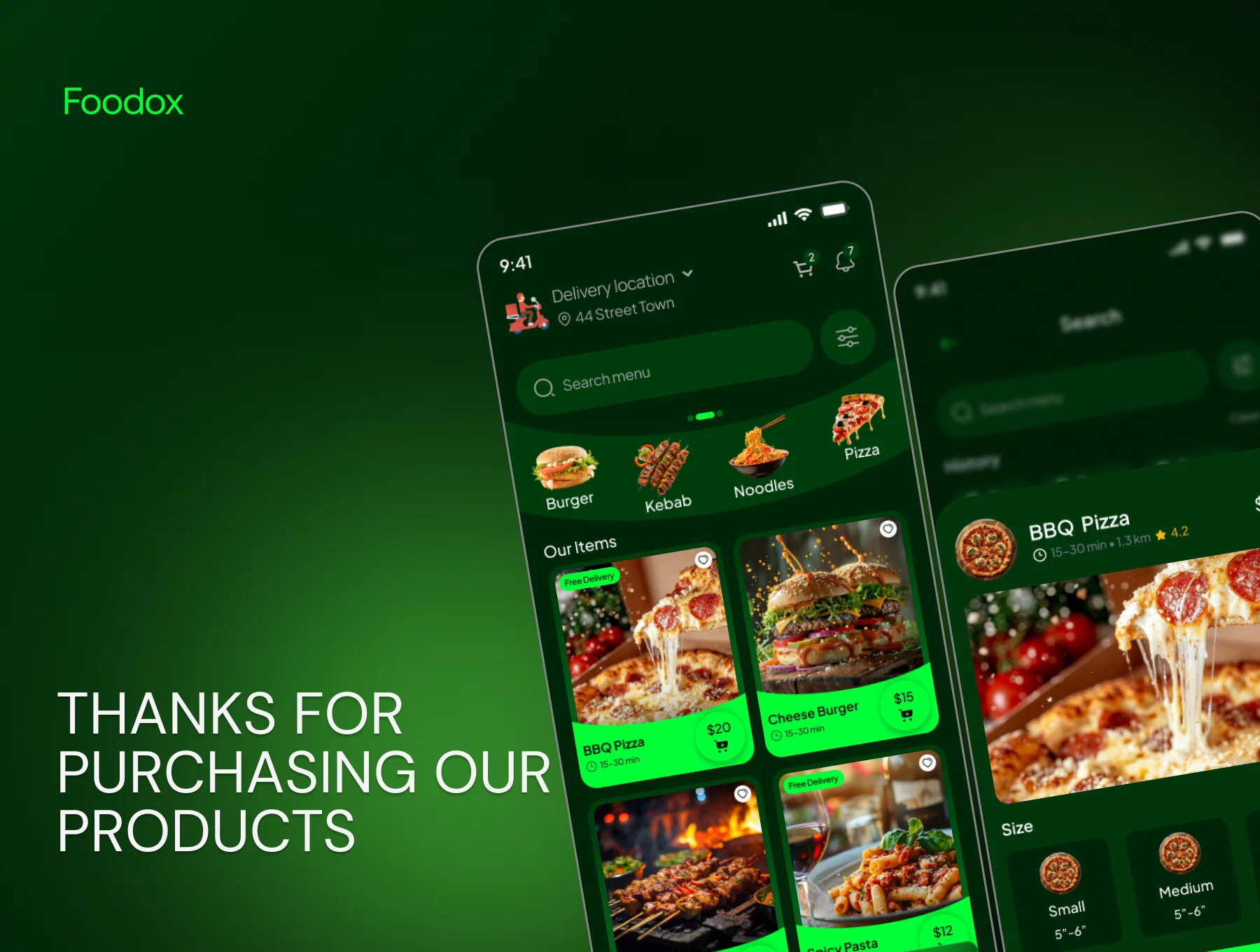 Foodox – Food Delivery Mobile App UI Kit 6