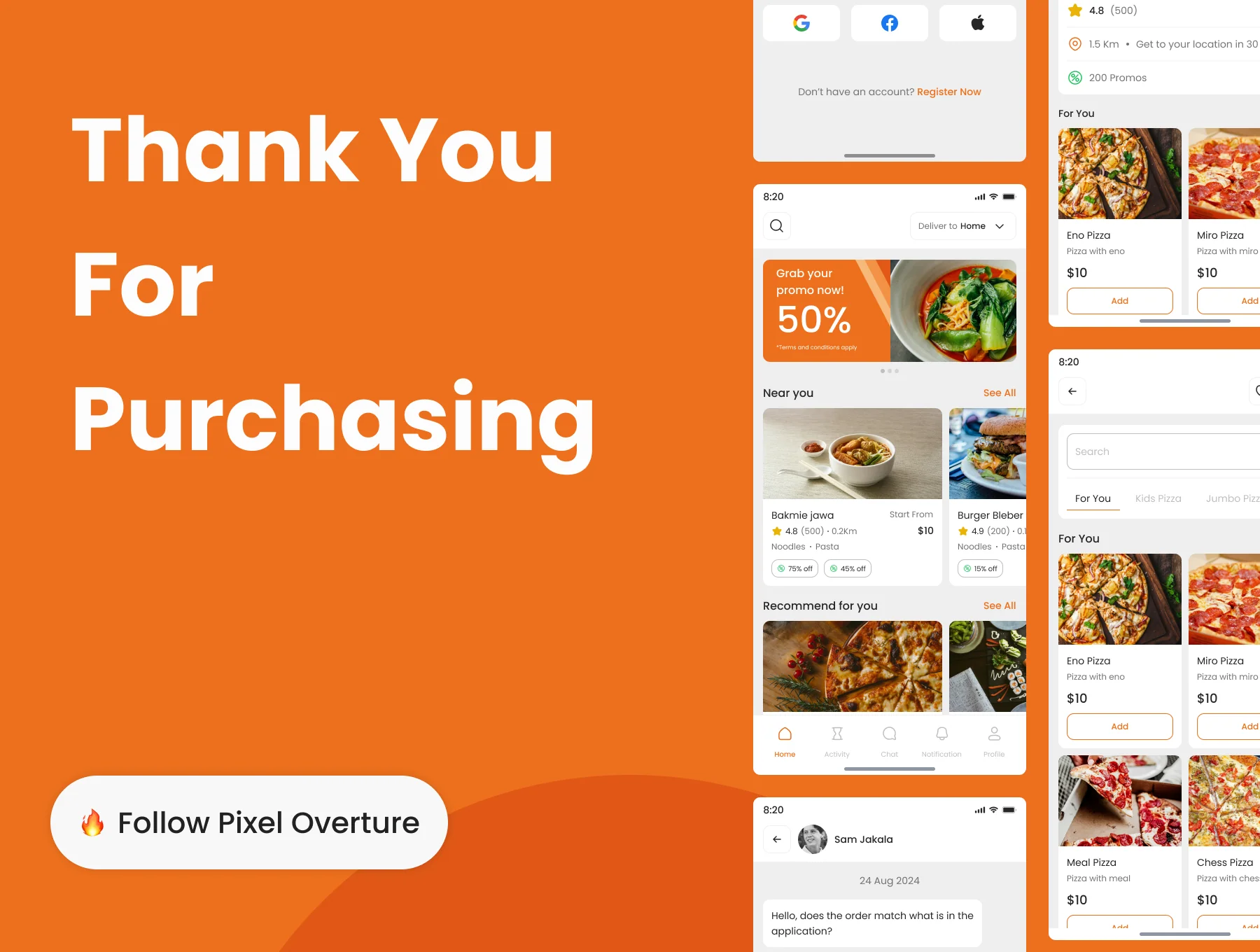 Foodup - Food Delivery App UI Kit 8