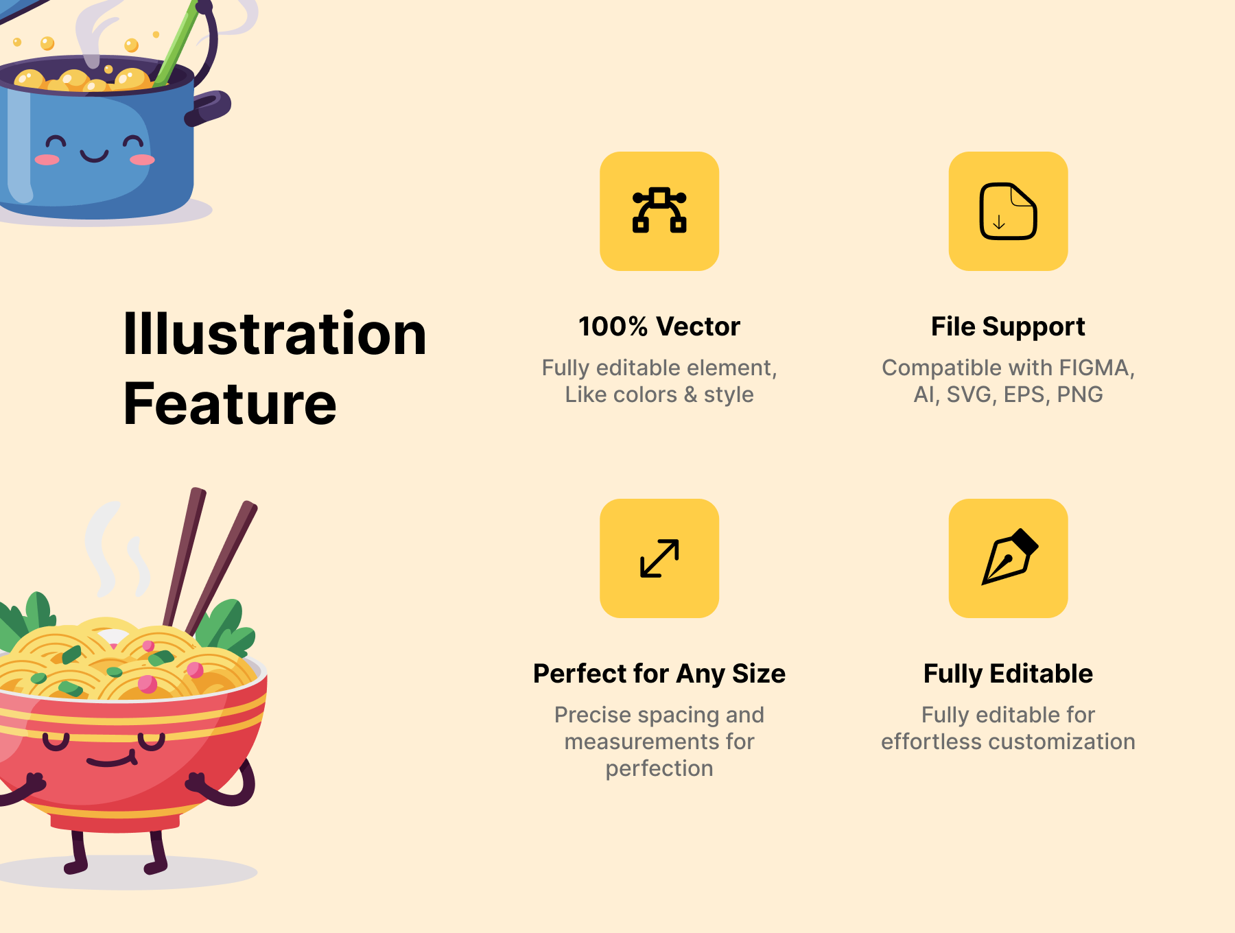 Foody Cute Illustrations Pack 3