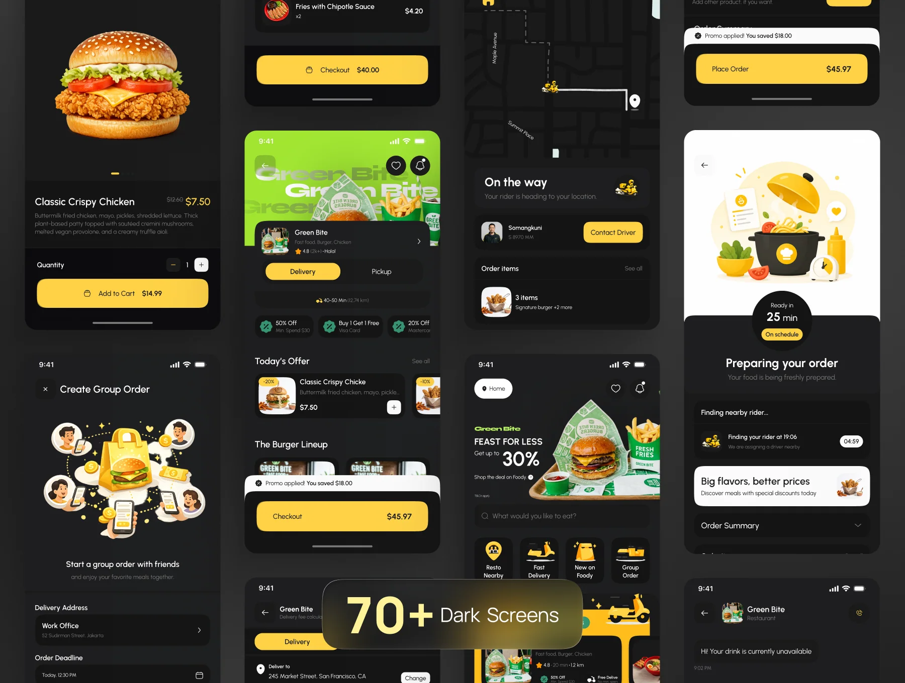 Foody — Food Delivery & Group Order App UI Kit 4