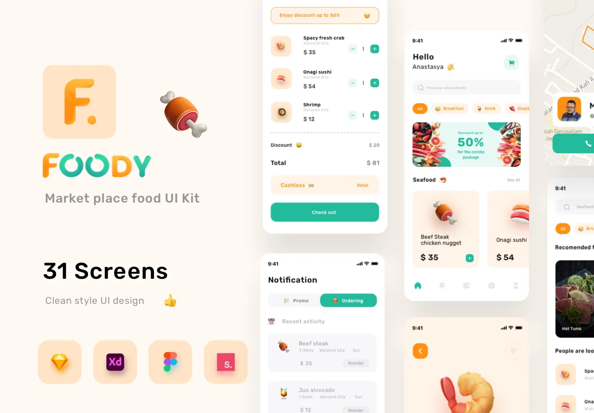 Foody - Food Delivery UI KIT