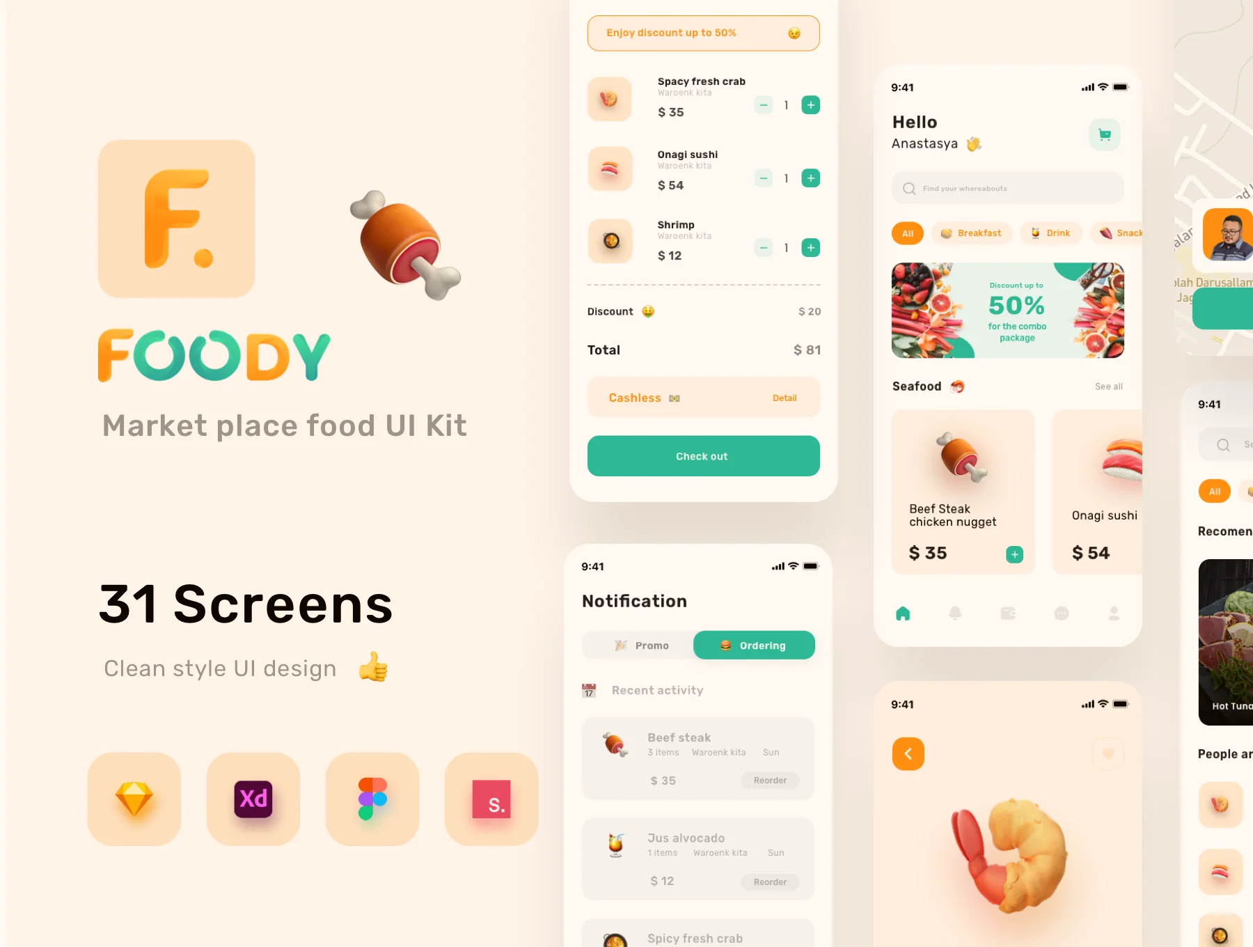 Foody - Food Delivery UI KIT
