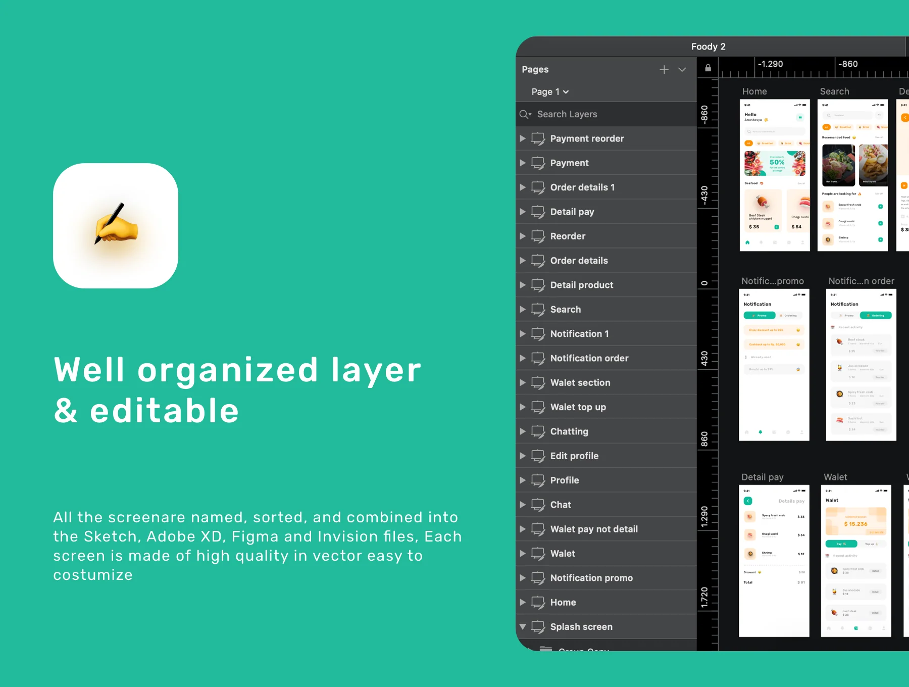 Foody - Food Delivery UI KIT 3