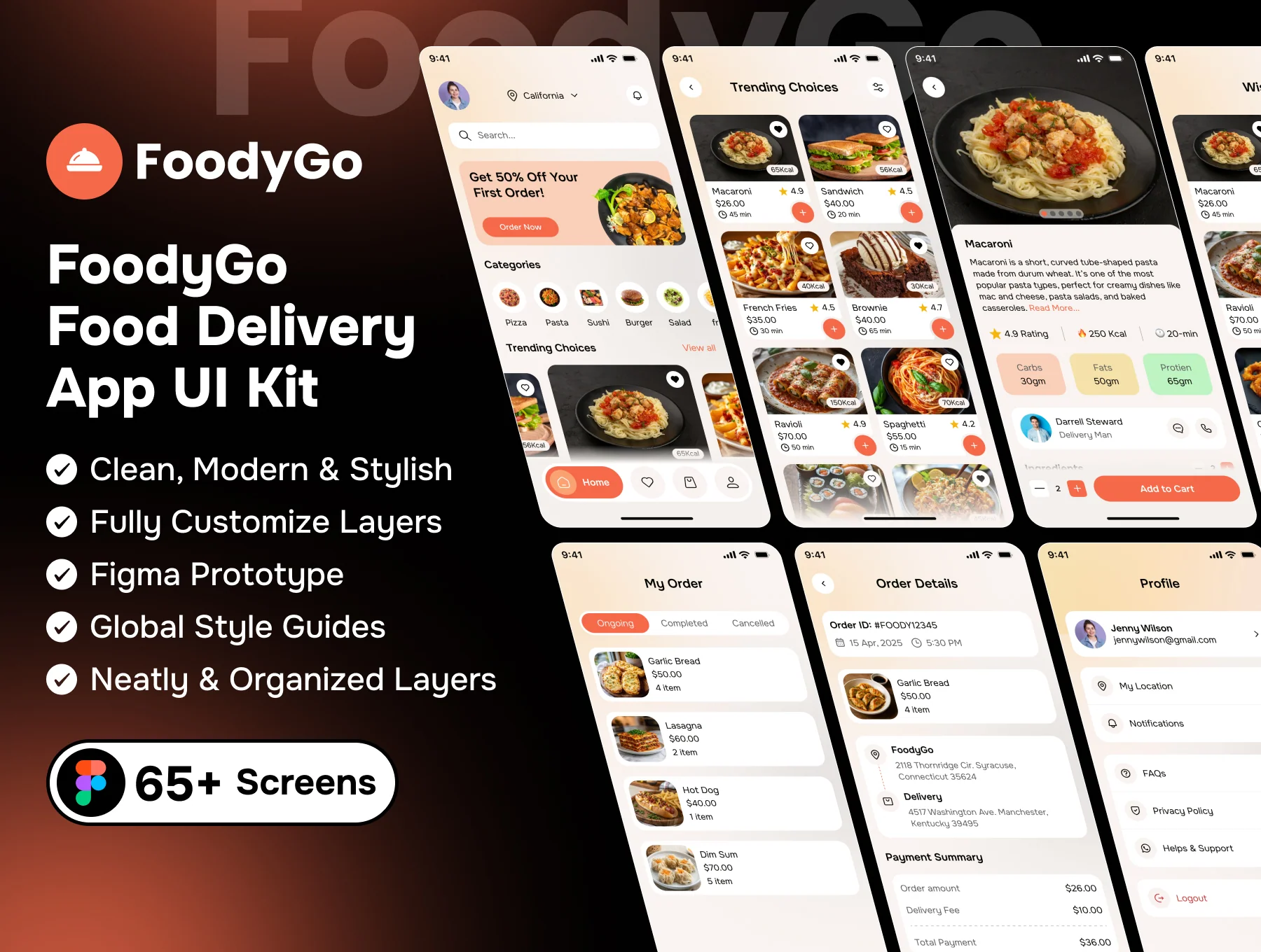 FoodyGo - Food Delivery App UI Kit