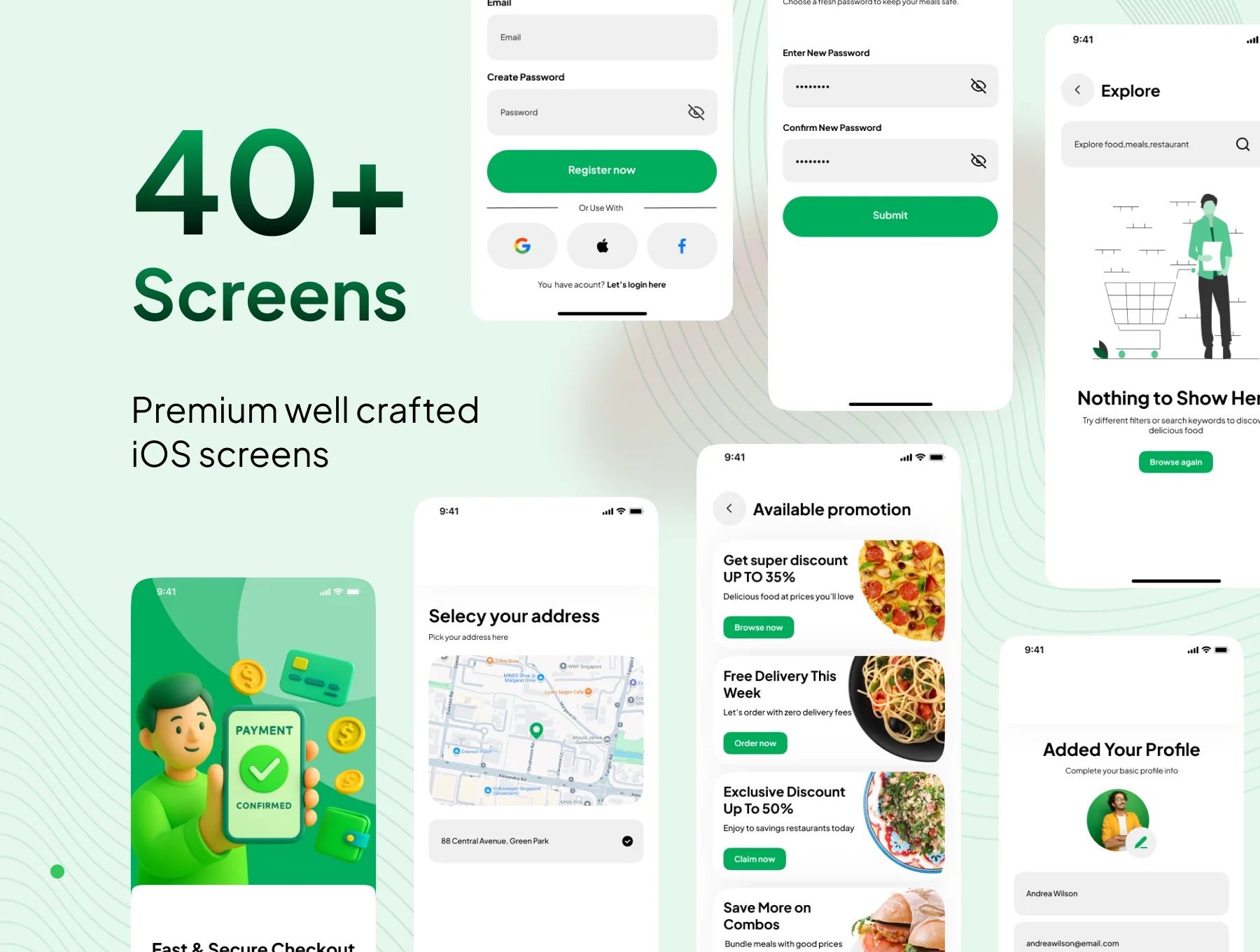 Foodyme - Food Ordering & Checkout App UI Kit 2