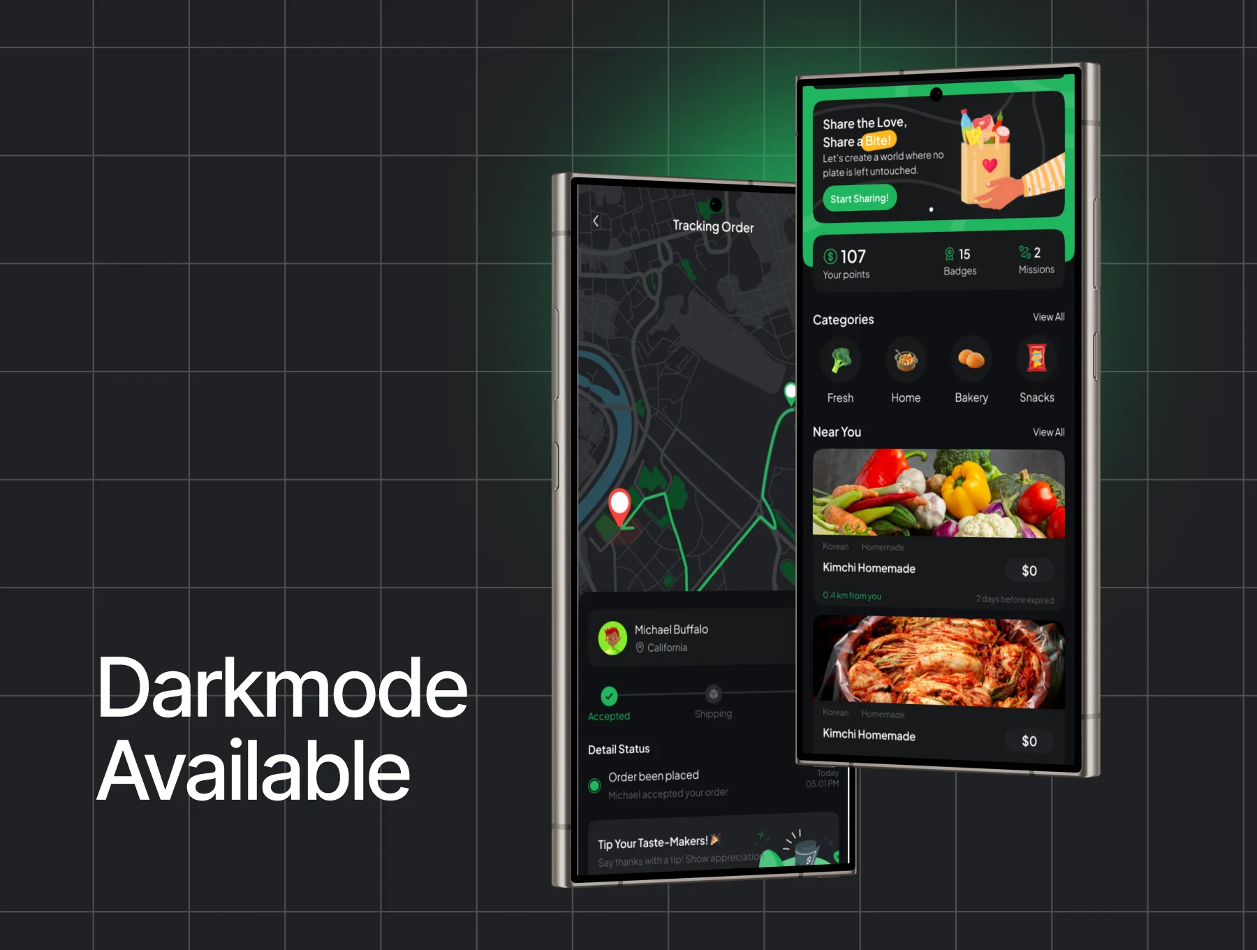 Foosh - Food Sharing Mobile App UI KIT 6