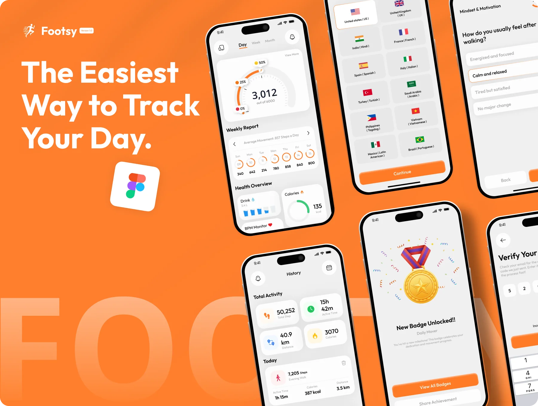 Footsy | Step Counter & Activity Tracker App UI Kit 9