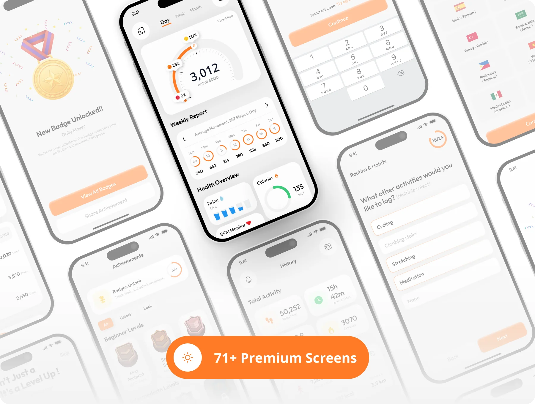 Footsy | Step Counter & Activity Tracker App UI Kit 3