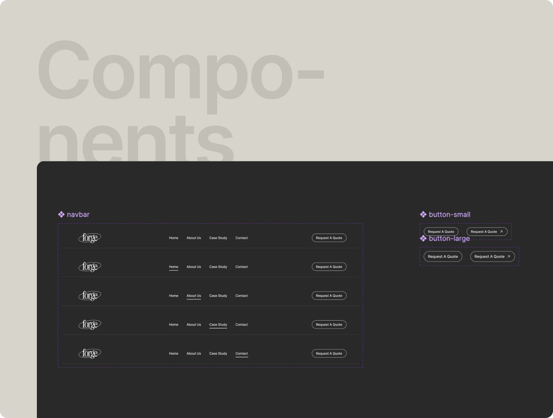 Forge – Industrial Studio Web UI Kit (Figma) 3