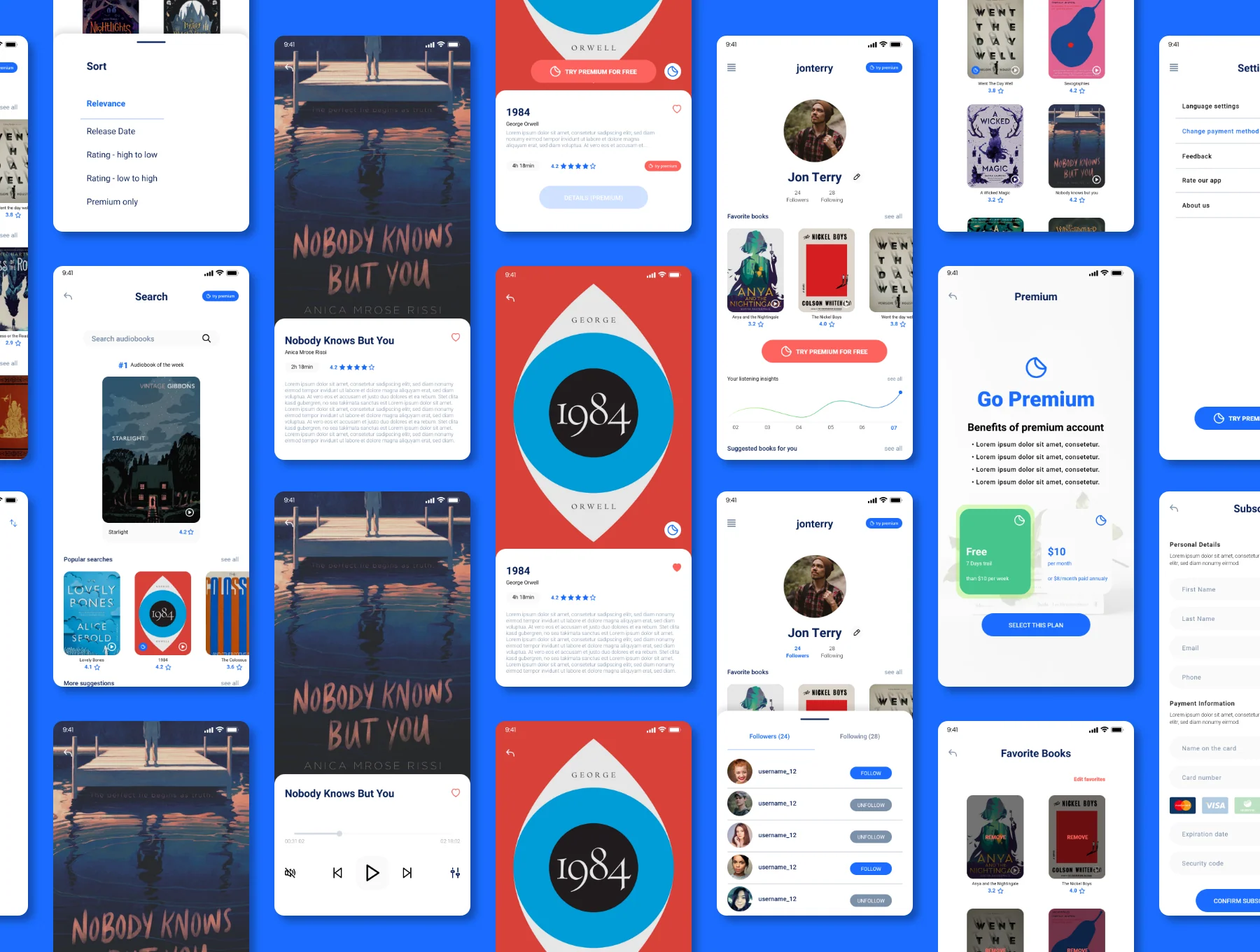Form Audiobooks app - iOS UI Kit 6